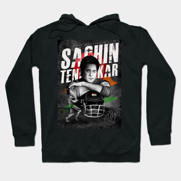 Sachin Tendulkar Hoodie by SAN ART STUDIO 